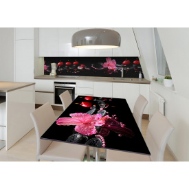 Наклейка 3Д виниловая на стол Zatarga «По следам медитации» 650х1200 мм для домов, квартир, столов, кофейн,