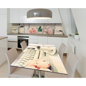 Наклейка 3Д виниловая на стол Zatarga «Романтичный писатель» 600х1200 мм для домов, квартир, столов, кофейн,