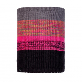 Бафф Buff Knitted & Polar Neckwarmer Alyona Melange Grey One Size Черный-Розовый