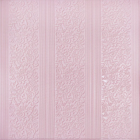 Самоклеящаяся 3D панель Sticker Wall SW-00001330 Нежно-розовая 700х700х5мм