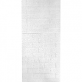 Самоклеюча декоративна 3D панель 3D Loft Під білу матову цеглу в рулоні 3080x700x3 мм
