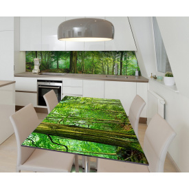 Наклейка 3Д вінілова на стіл Zatarga «Лісова прохолода» 650х1200 мм для будинків, квартир, столів, кав'ярень