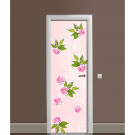 Наклейка на дверь Zatarga «Зефирные цветы» 650х2000 мм виниловая 3Д наклейка декор самоклеящаяся