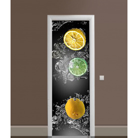 Наклейка на дверь Zatarga «Цитрус в разрезе» 650х2000 мм виниловая 3Д наклейка декор самоклеящаяся