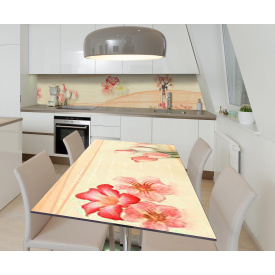 Наклейка 3Д виниловая на стол Zatarga «Томная нежность» 650х1200 мм для домов, квартир, столов, кофейн, кафе
