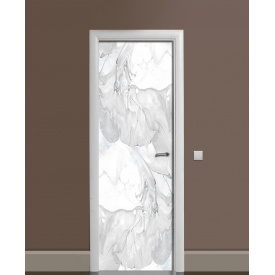 Наклейка на двері Zatarga «Білий граніт» 650х2000 мм вінілова 3Д наклейка декор самоклеюча