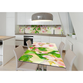 Наклейка 3Д вінілова на стіл Zatarga «Вишневий аромат» 600х1200 мм для будинків, квартир, столів, кав'ярень, кафе