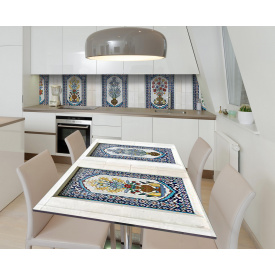 Наклейка 3Д вінілова на стіл Zatarga «Марокканські вікна» 600х1200 мм для будинків, квартир, столів, кав'ярень.