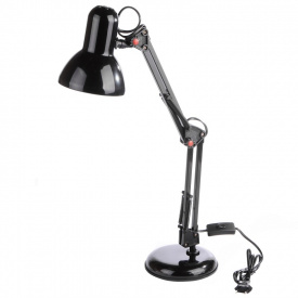 Настольная лампа в современном стиле офисная Brille 60W MTL-23 Черный