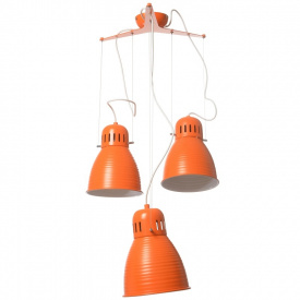 Люстра подвесная Brille Лофт 40W E27 Оранжевый корпус, 3 источника света