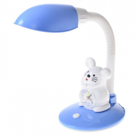 Настольная лампа с часами для детской Brille 13W TP-009 Синий