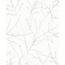 Вінілові шпалери на флізеліновій основі Graham & Brown Simplicity 33-275 Білий-Сірий