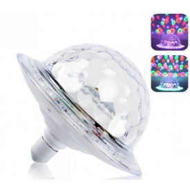 Диско куля в патрон LED UFO Bluetooth Crystal Magic Ball E27 0926, 30 світлодіодів