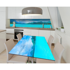Наклейка 3Д виниловая на стол Zatarga «Лагунга счастья» 650х1200 мм для домов, квартир, столов, кофейн, кафе