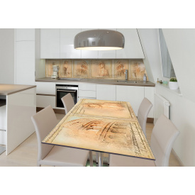 Наклейка 3Д вінілова на стіл Zatarga «Римська спадщина» 600х1200 мм для будинків, квартир, столів, кав'ярень, кафе