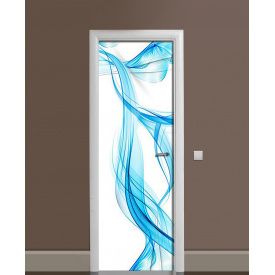 Наклейка на дверь Zatarga «Стереоволны» 650х2000 мм виниловая 3Д наклейка декор самоклеящаяся