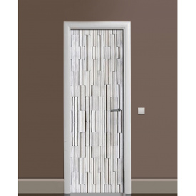 Наклейка на дверь Zatarga «Прерывистые параллели» 650х2000 мм виниловая 3Д наклейка декор самоклеящаяся