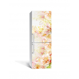 Наклейка на холодильник Zatarga «Фарфоровые розы» 650х2000 мм виниловая 3Д наклейка декор на кухню