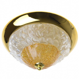 Світильник настінно-стельовий круглий Brille BR-02 Золотистий для вітальні, для спальні, для кухні
