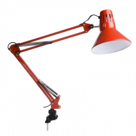 Настольная лампа в современном стиле для офиса Brille 40W MTL-07 Красный