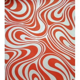 Обои на бумажной основе простые Шарм 129-05 Волна красно-белые (0,53х10м.)