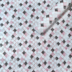 Самоклеюча плівка Sticker Wall SW-00001233 Рожева мозаїка 0,45х10м