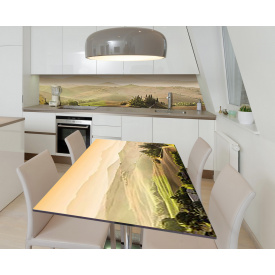 Наклейка 3Д виниловая на стол Zatarga «Чарующие дали» 650х1200 мм для домов, квартир, столов, кофейн, кафе