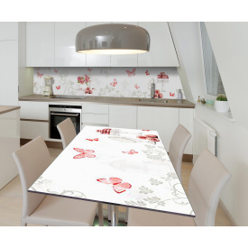 Наклейка 3Д виниловая на стол Zatarga «Французские нотки» 650х1200 мм для домов, квартир, столов, кофейн, кафе