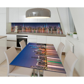 Наклейка 3Д виниловая на стол Zatarga «Спектральное отражение» 600х1200 мм для домов, квартир, столов, кофейн,