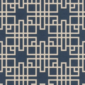 Виниловые обои на флизелиновой основе Rasch Kimono 409253 Синий-Бежевый