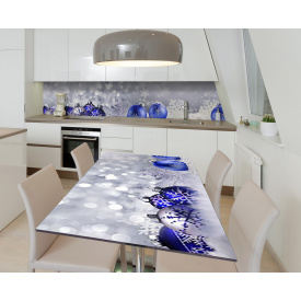 Наклейка 3Д виниловая на стол Zatarga «Холодное сердце» 650х1200 мм для домов, квартир, столов, кофейн, кафе