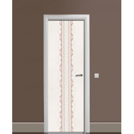 Наклейка на дверь Zatarga «Фигурный бордюр» 650х2000 мм виниловая 3Д наклейка декор самоклеящаяся