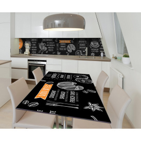 Наклейка 3Д виниловая на стол Zatarga «Меню кондитерской» 600х1200 мм для домов, квартир, столов, кофейн, кафе