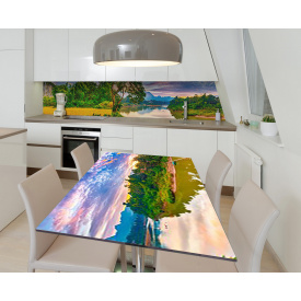 Наклейка 3Д виниловая на стол Zatarga «Дыхание свободы» 600х1200 мм для домов, квартир, столов, кофейн, кафе
