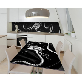 Наклейка 3Д виниловая на стол Zatarga «Жемчужное ожерелье» 600х1200 мм для домов, квартир, столов, кофейн,