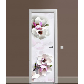 Наклейка на дверь Zatarga «Цветущая нежность» 650х2000 мм виниловая 3Д наклейка декор самоклеящаяся
