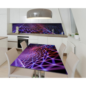 Наклейка 3Д вінілова на стіл Zatarga «Таємне плетіння» 650х1200 мм для будинків, квартир, столів, кав'ярень.