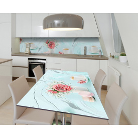 Наклейка 3Д виниловая на стол Zatarga «Душа ожила» 650х1200 мм для домов, квартир, столов, кофейн, кафе