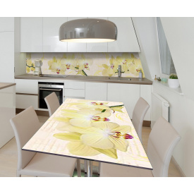 Наклейка вінілова на стіл Zatarga  "Жовті Орхідеї" 600х1200 мм