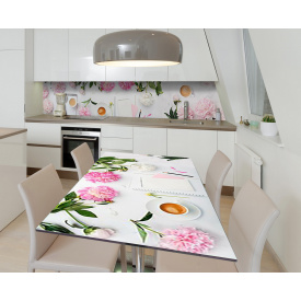 Наклейка 3Д вінілова на стіл Zatarga «З нового листа» 600х1200 мм для будинків, квартир, столів, кав'ярень