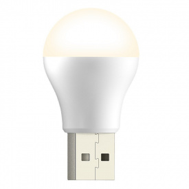 Лампа светодиодная USB Lesko 2023 Тёплый свет 4.5х2.5 см Белый