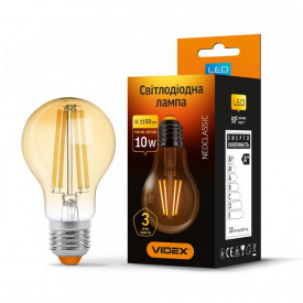 Лампа Filament Videx A60FA 10 Вт E27 2200 K Бронза (25792)