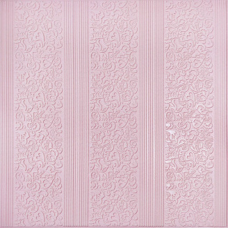 Самоклеюча 3D панель Sticker Wall SW-00001330 Ніжно-рожева 700х700х5мм