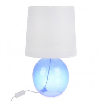Настольная лампа в современном стиле с абажуром Brille 60W TL-180 Синий