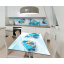 Наклейка 3Д виниловая на стол Zatarga «Бирюзовый релакс» 650х1200 мм для домов, квартир, столов, кофейн, кафе Киев