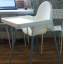 Стульчик для кормления + столик IKEA ANTILOP 56х62х90 см Бело-серый Київ