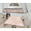 Наклейка 3Д виниловая на стол Zatarga «Пудровый мрамор» 650х1200 мм для домов, квартир, столов, кофейн, кафе Киев
