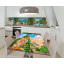 Наклейка 3Д вінілова на стіл Zatarga «Балкончик біля моря» 650х1200 мм для будинків, квартир, столів, кав'ярень Свеса