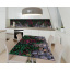 Наклейка 3Д виниловая на стол Zatarga «Пурпурные стены» 600х1200 мм для домов, квартир, столов, кофейн, кафе Николаев