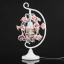 Настольная лампа флористика Brille 40W BKL-192 Розовый Львов